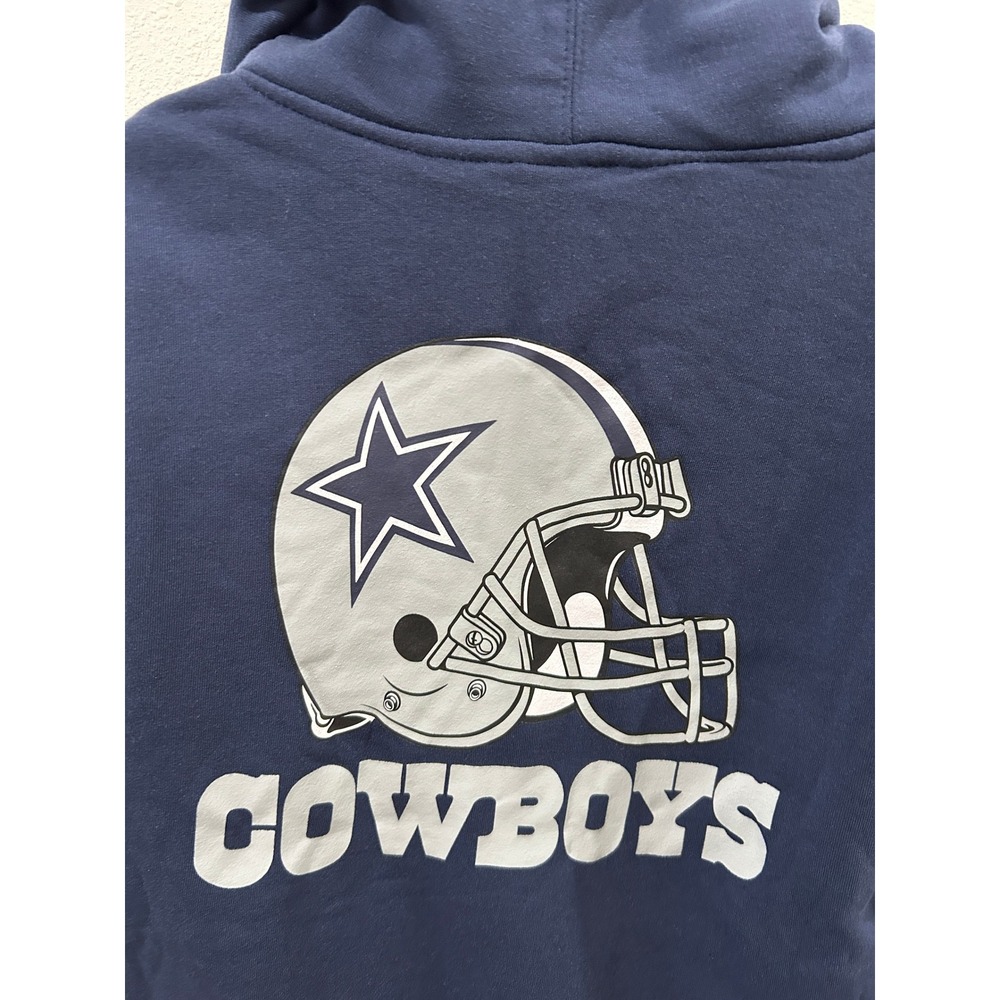 Dallas Cowboys NFL Football Full Zip Hoodie Jacket Mens Size L Navy Blue Gray